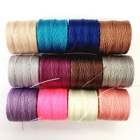 Pack of 12 different colours of S-Lon 0.5mm cord for threading, Kumihimo, micro-macrame and more!