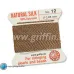 Beige Griffin Silk Thread with Needle, Size 12, 0.98mm dia. 2m Beige Griffin Silk Thread with Needle, Size 12, 0.98mm dia. 2m