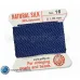 Dark Blue Griffin Silk Thread with Needle, size 16, 1.05mm dia. 2m long Dark Blue Griffin Silk Thread with Needle, size 16, 1.05mm dia. 2m long