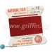 Garnet Griffin Silk Thread with Needle, Size 12, 0.98mm dia. 2m long