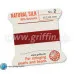 Garnet Griffin Silk Thread with Needle, Size 2, 0.45mm dia. 2m long