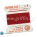 Garnet Griffin Silk Thread with Needle, Size 8, 0.80mm dia. 2m long
