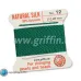 Green Griffin Silk Thread with Needle, Size 12, 0.98mm dia. 2m long Green Griffin Silk Thread with Needle, Size 12, 0.98mm dia. 2m long