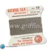 Grey Griffin Silk Thread with Needle, Size 10, 0.90mm dia. 2m long