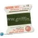 Olive Griffin Silk Thread with Needle, Size 10, 0.90mm dia. 2m long Olive Griffin Silk Thread with Needle, Size 10, 0.90mm dia. 2m long