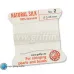 White Griffin Silk Thread with Needle, Size 2, 0.45mm dia. 2m long White Griffin Silk Thread with Needle, Size 2, 0.45mm dia. 2m long
