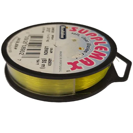 Yellow Supplemax Illusion cord, 0.25 mm diameter, 50m reel