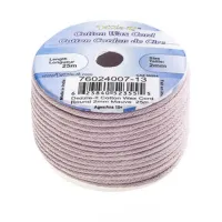Bulk Reel of 2mm Waxed Cotton, Purple, 25m