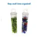 2 x 9/16 inch clear plastic bead storage tube with push-fit lid, pack of 10