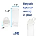 1.5 x 9/16 inch clear plastic bead storage tube with push-fit lid, pack of 10 1.5 x 9/16 inch clear plastic bead storage tube with push-fit lid, pack of 10