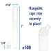 5 x 9/16 inch clear plastic bead storage tube with push-fit lid, pack of 10 5 x 9/16 inch clear plastic bead storage tube with push-fit lid, pack of 10