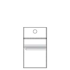2" x  2" Clear Poly Hanging Bag, resealable with rebated top entry and...