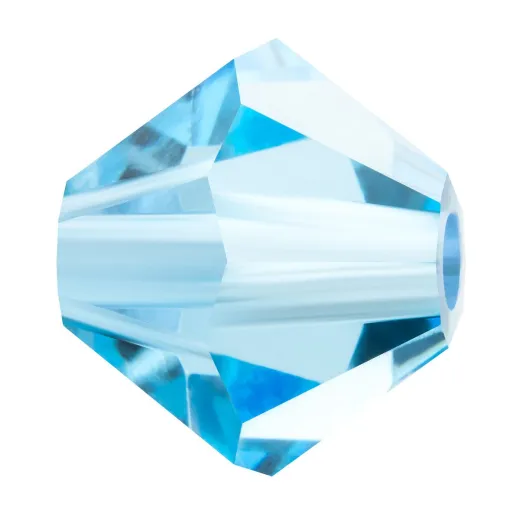 Aqua  Czech Machine Cut 4mm Preciosa Bicones, Bag of 48 Pieces