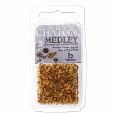 Preciosa Chaton Medley,Topaz, Approx 5 Grams