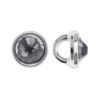 Black Diamond on Silver 3mm Crystalettes, Pack of 10