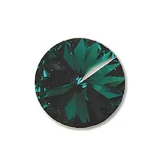 11mm Vintage Emerald Foiled Rivoli 11mm Vintage Emerald Foiled Rivoli