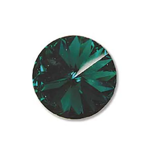 11mm Vintage Emerald Foiled Rivoli 11mm Vintage Emerald Foiled Rivoli