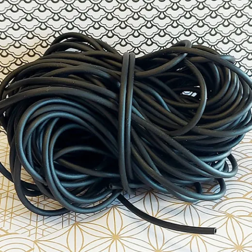 2.5mm Black Hollow Rubber Cord, 50p per metre 2.5mm Black Hollow Rubber Cord, 50p per metre