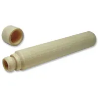 Larger, 90mm x 12.5mm ( 3.5" x 0.5"), Wooden Needle case, pack of 2