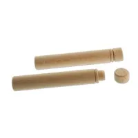 Large, 90 x 12.5mm ( 3.5" x 0.5"), Wooden Flush Cap Needle case, pack of 2