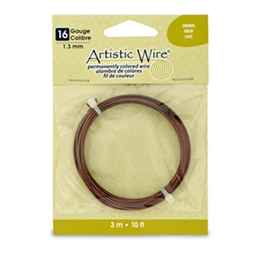 Brown Colour, 10ft (3m) 16ga 1.3mm Artistic Wire Brown Colour, 10ft (3m) 16ga 1.3mm Artistic Wire