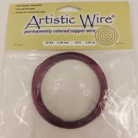Burgundy Colour, 10ft (3m) 16ga 1.29mm Artistic Wire