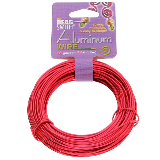 Red Colour 12 Gauge (2.05mm), Aluminium Craft Wire , 12m length, (39ft). Red Colour 12 Gauge (2.05mm), Aluminium Craft Wire , 12m length, (39ft).
