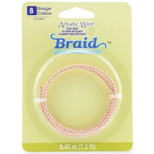 8 Gauge (3.2 mm), Round Braid, Rose Gold Color, 1.5 ft (0.45 m) 8 Gauge (3.2 mm), Round Braid, Rose Gold Color, 1.5 ft (0.45 m)