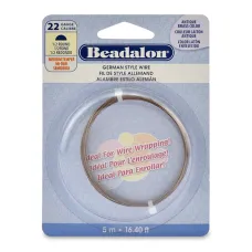 22 Gauge Half Round German Wire,  4M, Antique Brass