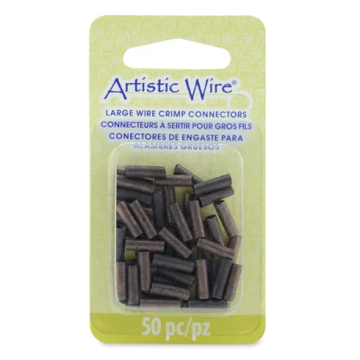Large Wire Crimp Tubes,1.3mm, Antique Copper, for 16 ga wire, 50pc Large Wire Crimp Tubes,1.3mm, Antique Copper, for 16 ga wire, 50pc