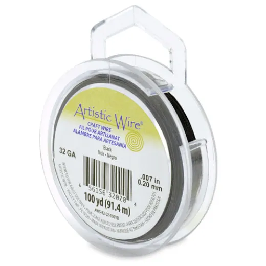 Black 32 gauge copper wire, 91.44m reel