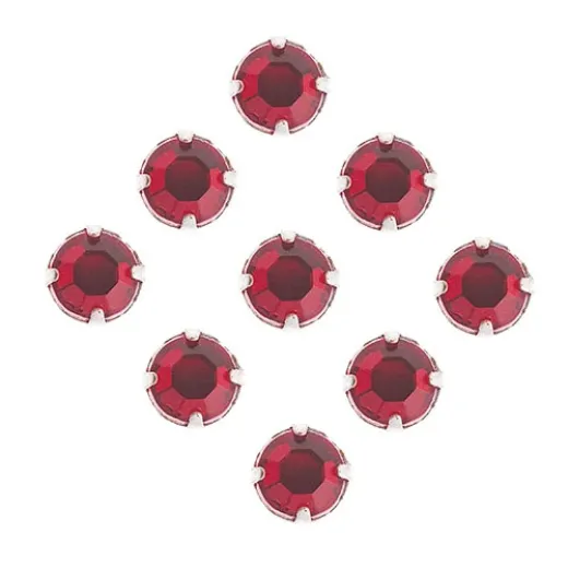 Light Siam Ruby on Silver Rosemontees, SS30 - 6.5mm, Pack of 12 Light Siam Ruby on Silver Rosemontees, SS30 - 6.5mm, Pack of 12