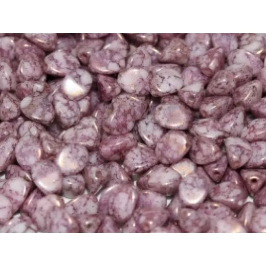 Chalk White Terracotta Lila Pellet Beads, Approx 10gms Chalk White Terracotta Lila Pellet Beads, Approx 10gms