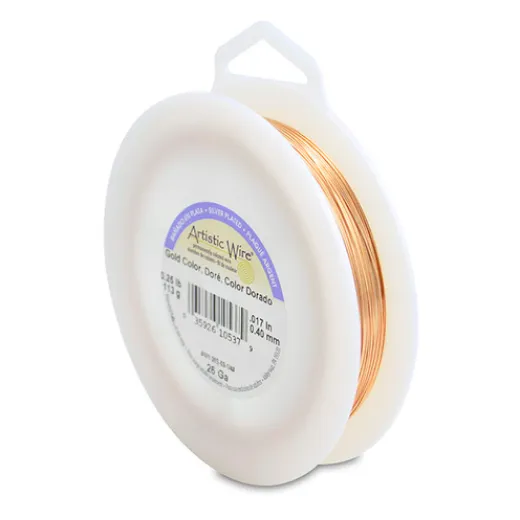 Gold Colour Beadalon 28ga Copper Wire, 96m Reel Gold Colour Beadalon 28ga Copper Wire, 96m Reel