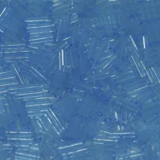 6mm Miyuki Bugles, Light Blue, Approx 12.5 Grams