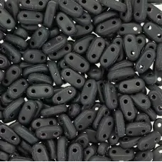 Matte Jet 6mm Bar Beads- 9gm Approx