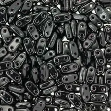 Jet  - 6mm Bar Beads - 9grms
