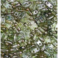 Luster Transparent Green 6mm Bar Beads - 9Grams