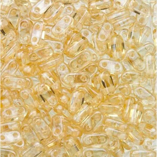 Luster - Transparent Champagne 6mm Bar Beads - 9gm Approx Luster - Transparent Champagne 6mm Bar Beads - 9gm Approx