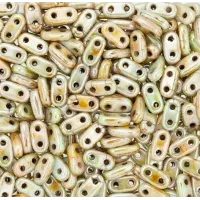 Opaque - Ultra Luster Green 6mm Bar Beads- 9gm