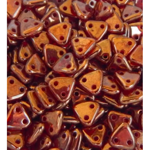 Bulk Bag Bronze Hyacinth Czechmate Triangle Beads, approx 100g Bulk Bag Bronze Hyacinth Czechmate Triangle Beads, approx 100g