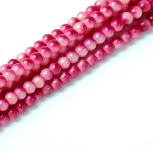 Raspberry Ripple Shiny 2mm Glass Pearls, 150pcs Raspberry Ripple Shiny 2mm Glass Pearls, 150pcs