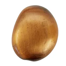 24x19mm Flat Oval Bead Brushed Satin Copper Bead
