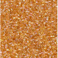 DBL0100 Light Amber Transparent AB size 8/0 Miyuki Delica Beads, Colour 0100, 5.2g approx.