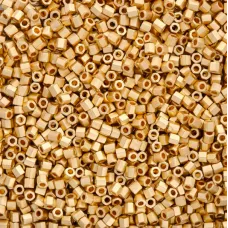 Size 11/0 Miyuki Cut Seed Beads, Matte 24kt Gold Plated, Colour 0191F, Approx 5....