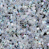 Size 8/0 Miyuki Cut Seed Beads, Crystal AB, Colour 0250, Approx 20 Grams