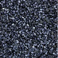 Size 8/0 Miyuki Cut Seed Beads, Gunmetal, Colour 0451, Approx 22 Grams