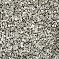 Size 8/0 Miyuki Cut Seed Beads, Sterling Silver Plated, Colour 0961, Approx 8.2 Grams