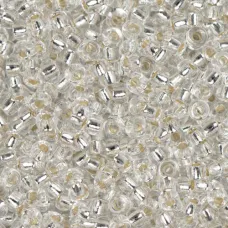 Crystal Matte Silver Lined, Miyuki Size 8/0 seed beads, Colour 0001F, 22g
