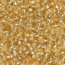 Light Gold Silver Lined, Miyuki 11/0 Seed Beads, Colour 0002, Approx 22g